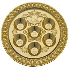 Gold Seder Plate - Plastic