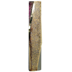 Pomegranate Geometric Mezuzah Gold