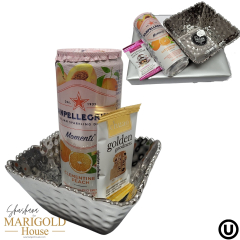 Silver Square Bowl Mishloach Manot Mini