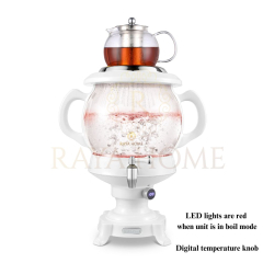 RAYA Glass Samovar & Tea Maker, White