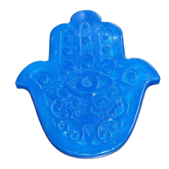 Handmade Electric Blue Resin Hamsa