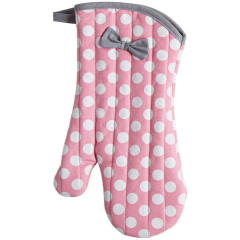 Rosy Pink Polka Dot Oven Mitt Pink Oven Mitt Sexy Aprons & Accessories