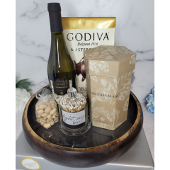 Oval Silver Platter Mishloah Manot Set