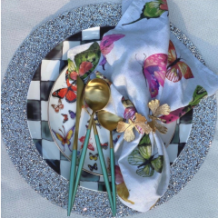 Silver Sparkle Placemats, Set of 2