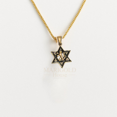 Hamsa Necklace with CZ and Blue Rhinestone