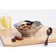 Beaded Snack Bowl Silver