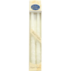 Safed 10" Candles Dipped Tapers Set of 2-White