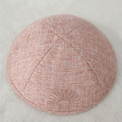 Soft Pink Burlap Kippahs