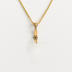 Solid Israel Map Star of David, 14 Kt Gold Plated Pendant