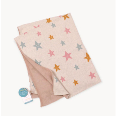 Stars Jacquard Knit Organic Baby Blanket