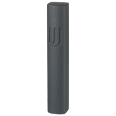 Stone Look Dark Grey Mezuzah,  6 inches