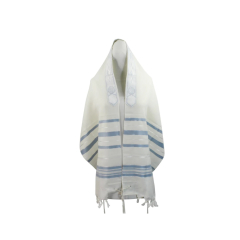 Tashbetz Wool Tallit, Teal
