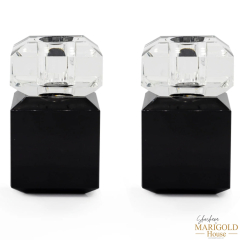Two Tone Candle Holders, Black