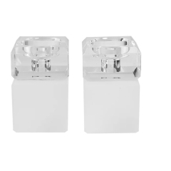 Two Tone Candle Holders, Frosted Clear