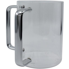 Acrylic Washing Cup-Silver Handles