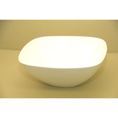 White Square Salad Bowl| Ceramic Salad Bowl| Modern Bowl| Square Bowl| Los Angeles, CA