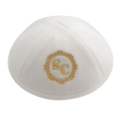 White Velvet Kippahs