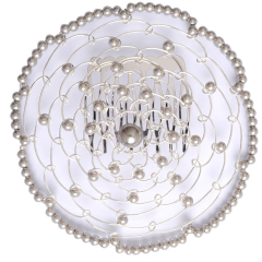 Woman's Beaded Wire Kippah, Silver