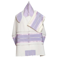 Women's Lavender Stripes Tallit Set