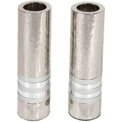 Emanuel Cylinder Shaped Hammered Candlesticks