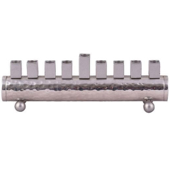 Hammered Tube Hanukkah Menorah
