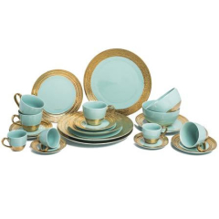 Embossed Gold Collection, in Aqua Blue
