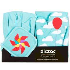 Kid's 4-Piece Clouds Apron Set in Blue